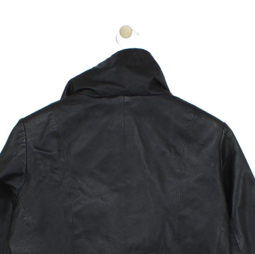 Womens Leather Jacket Full Zip Biker
