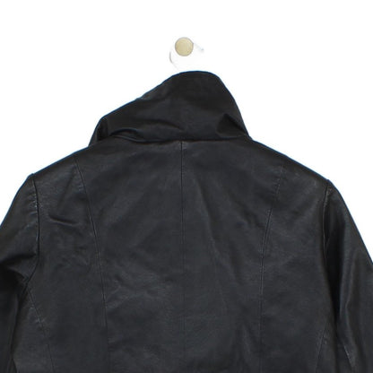 Womens Leather Jacket Full Zip Biker