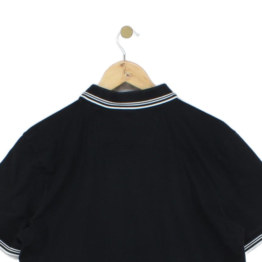 Mens Polo Shirt Stretch Slim Fit Classic Collared