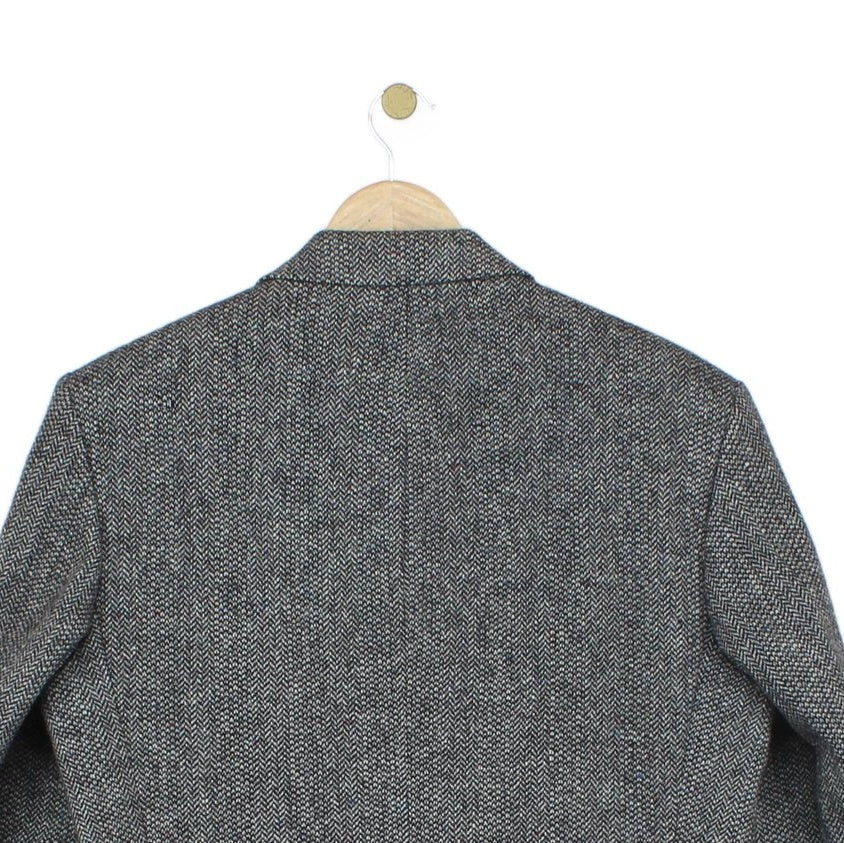 Mens Tweed Blazer Uk Made Formal Classic Long