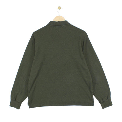 Mens Polo Shirt Slim Fit Stretch Long Sleeve