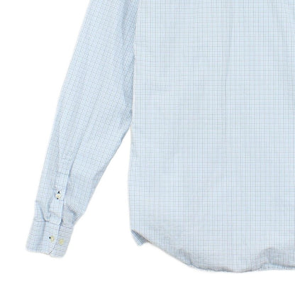 Mens Check Shirt Button Up Long Sleeve