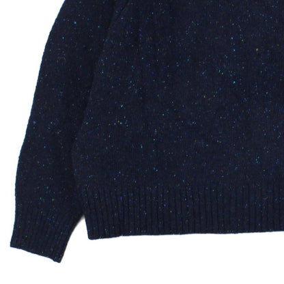 Womens Jumper Ribbed Knit Speckled Crew Neck Long Sleeve