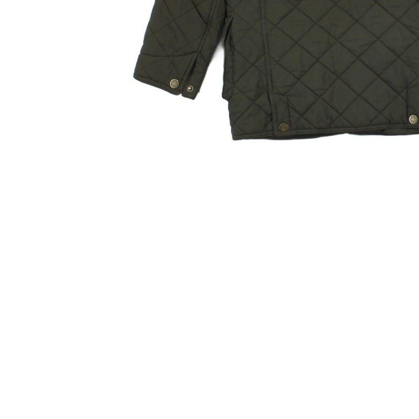 Boys Quilted Jacket Snap Corduroy Collar