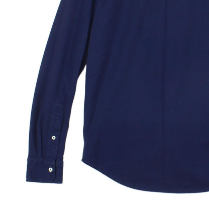 Mens Knit Oxford Shirt Stretch Long Sleeve