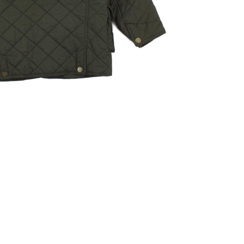 Boys Quilted Jacket Snap Corduroy Collar