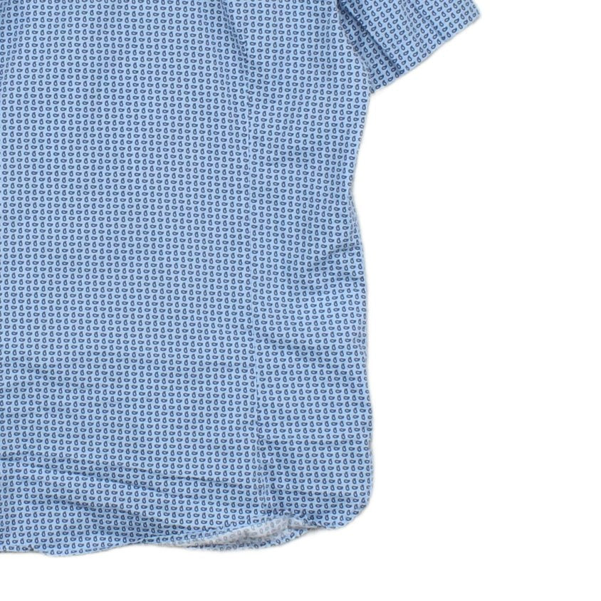 Mens Shirt Slim Fit Casual Short Sleeve Patterned