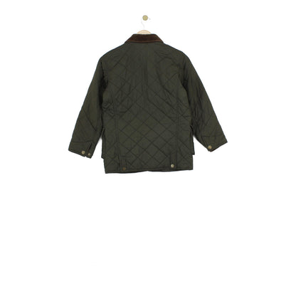 Boys Quilted Jacket Snap Corduroy Collar
