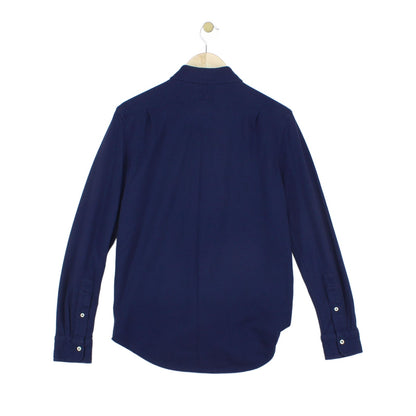 Mens Knit Oxford Shirt Stretch Long Sleeve