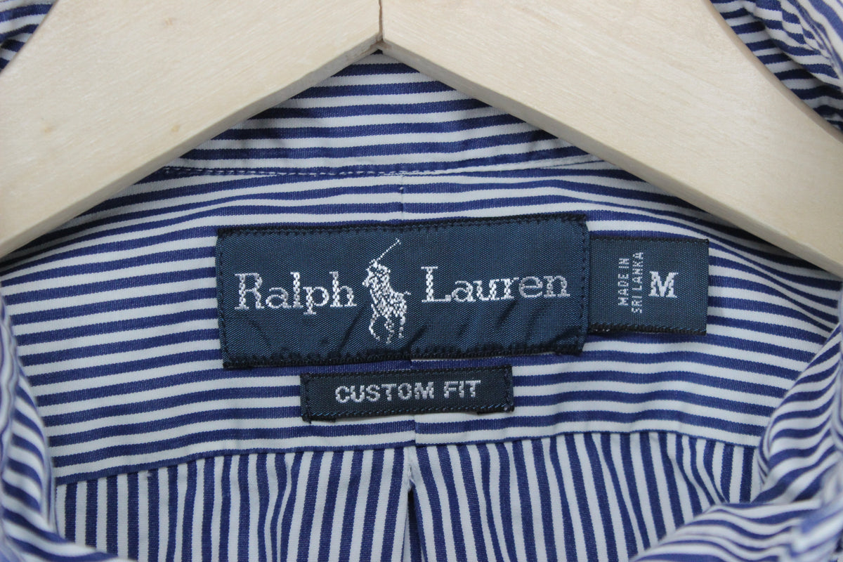 Mens Striped Shirt Custom Fit Long Sleeve