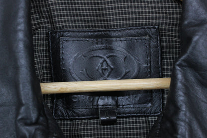 Mens Leather Jacket Full Zip Lined