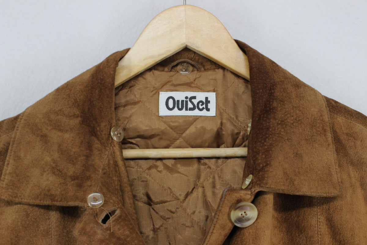 Womens Leather Jacket Oversized Fit Button