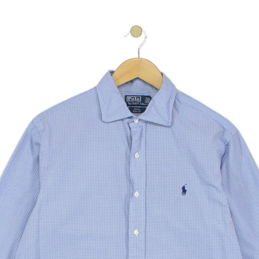 Mens Check Shirt Custom Fit Button Down