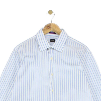 Mens Striped Shirt Made In Italy Classic Formal