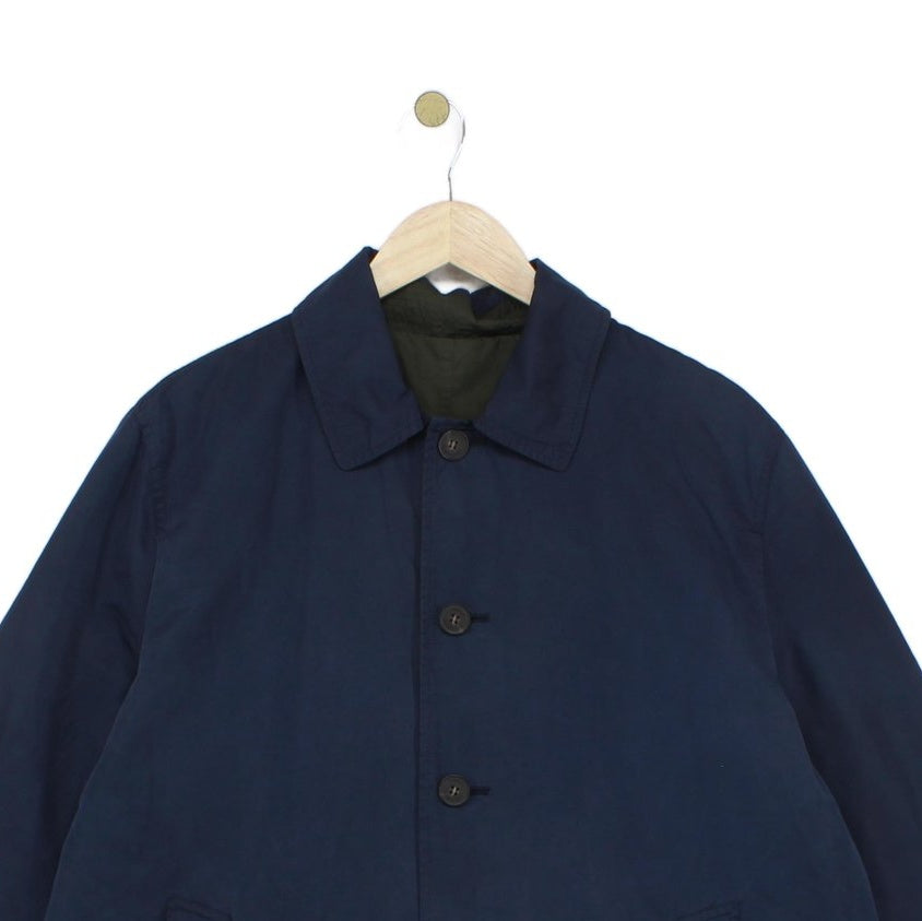 Mens Overcoat Button Up Reversible