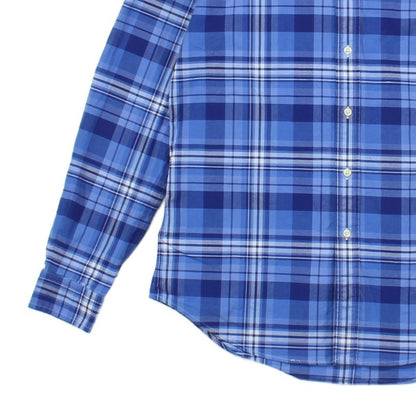 Mens Plaid Shirt Stretch Slim Fit Long Sleeve