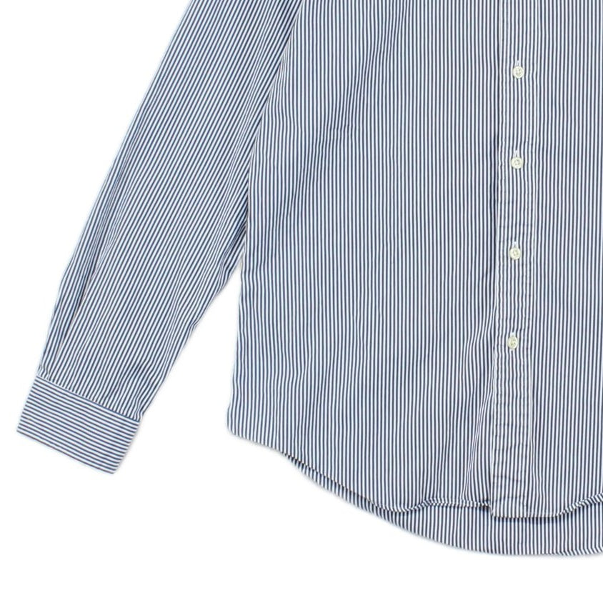 Mens Striped Shirt Custom Fit Long Sleeve