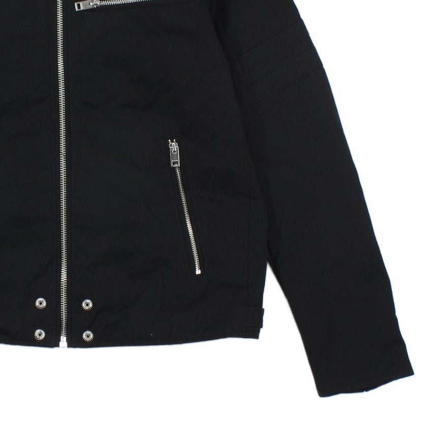 Mens Biker Jacket Lightweight Full Zip
