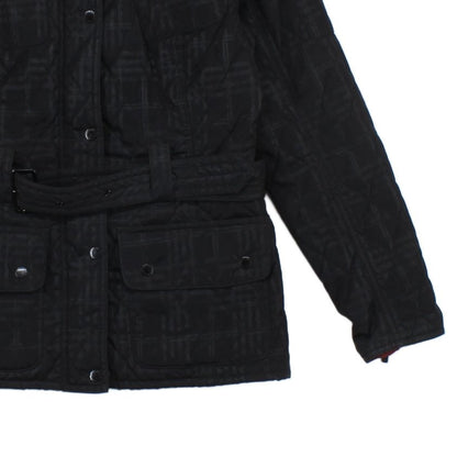 Womens Quilted Jacket Belted Outdoor