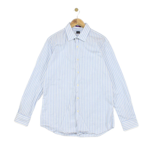 Mens Striped Shirt Made In Italy Classic Formal