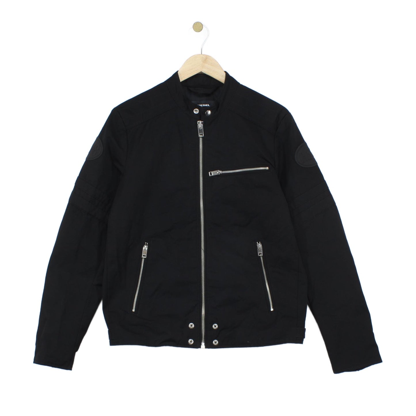 Mens Biker Jacket Lightweight Full Zip