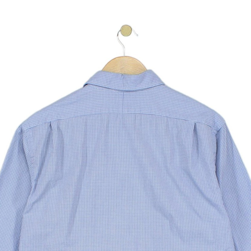 Mens Check Shirt Custom Fit Button Down