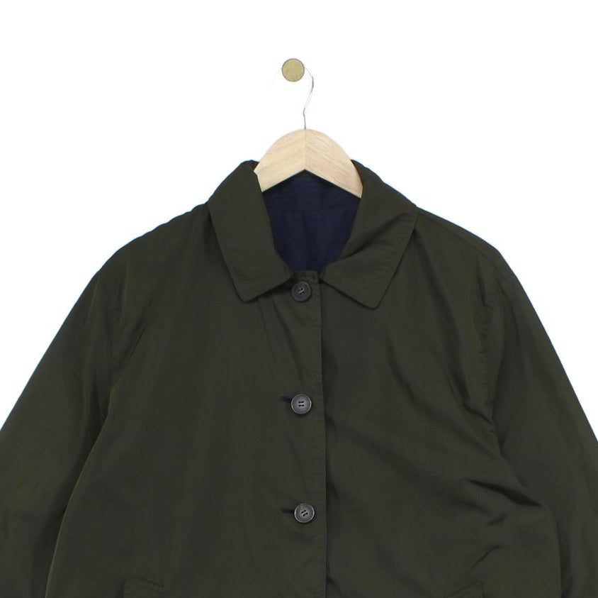 Mens Overcoat Button Up Reversible
