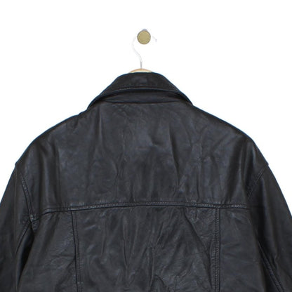 Mens Leather Jacket Full Zip Lined