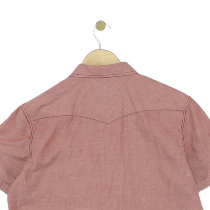 Mens Shirt Pearl Snap Western Casual Short Sleeve