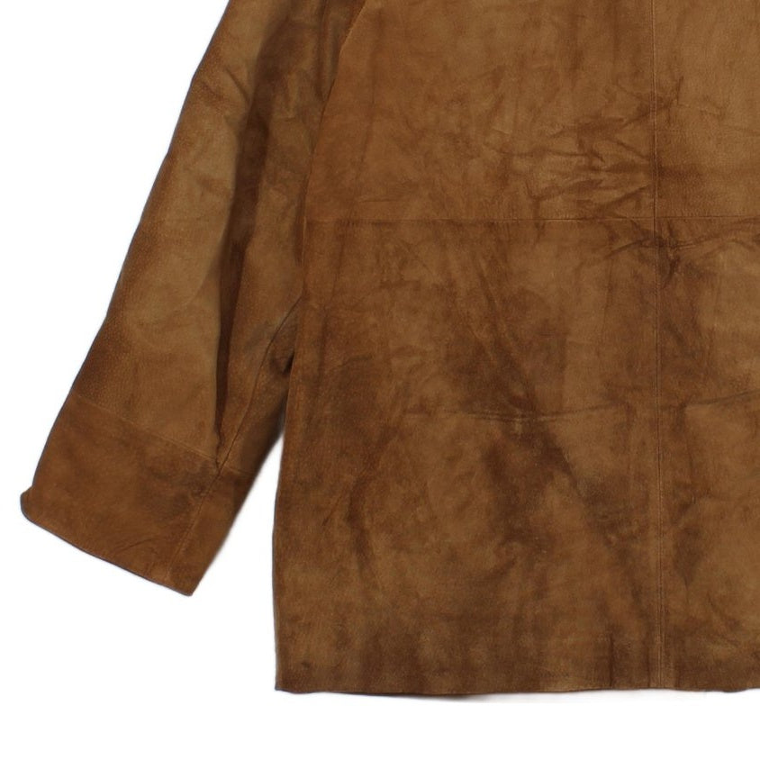 Womens Leather Jacket Oversized Fit Button
