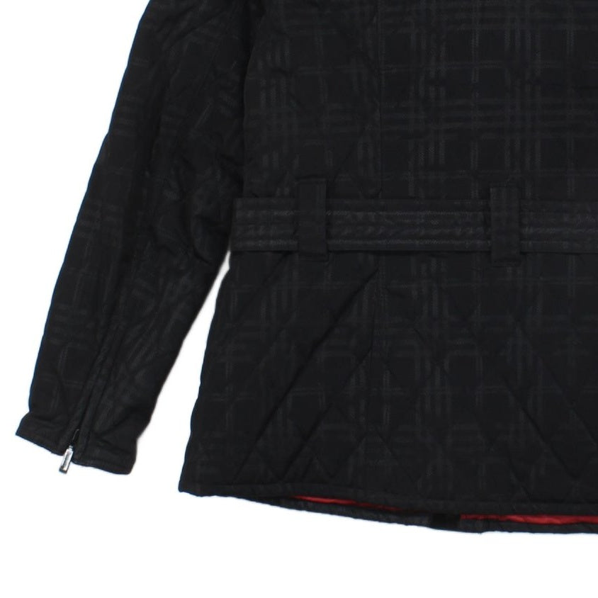 Womens Quilted Jacket Belted Outdoor