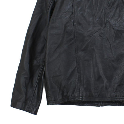 Mens Leather Jacket Full Zip Lined