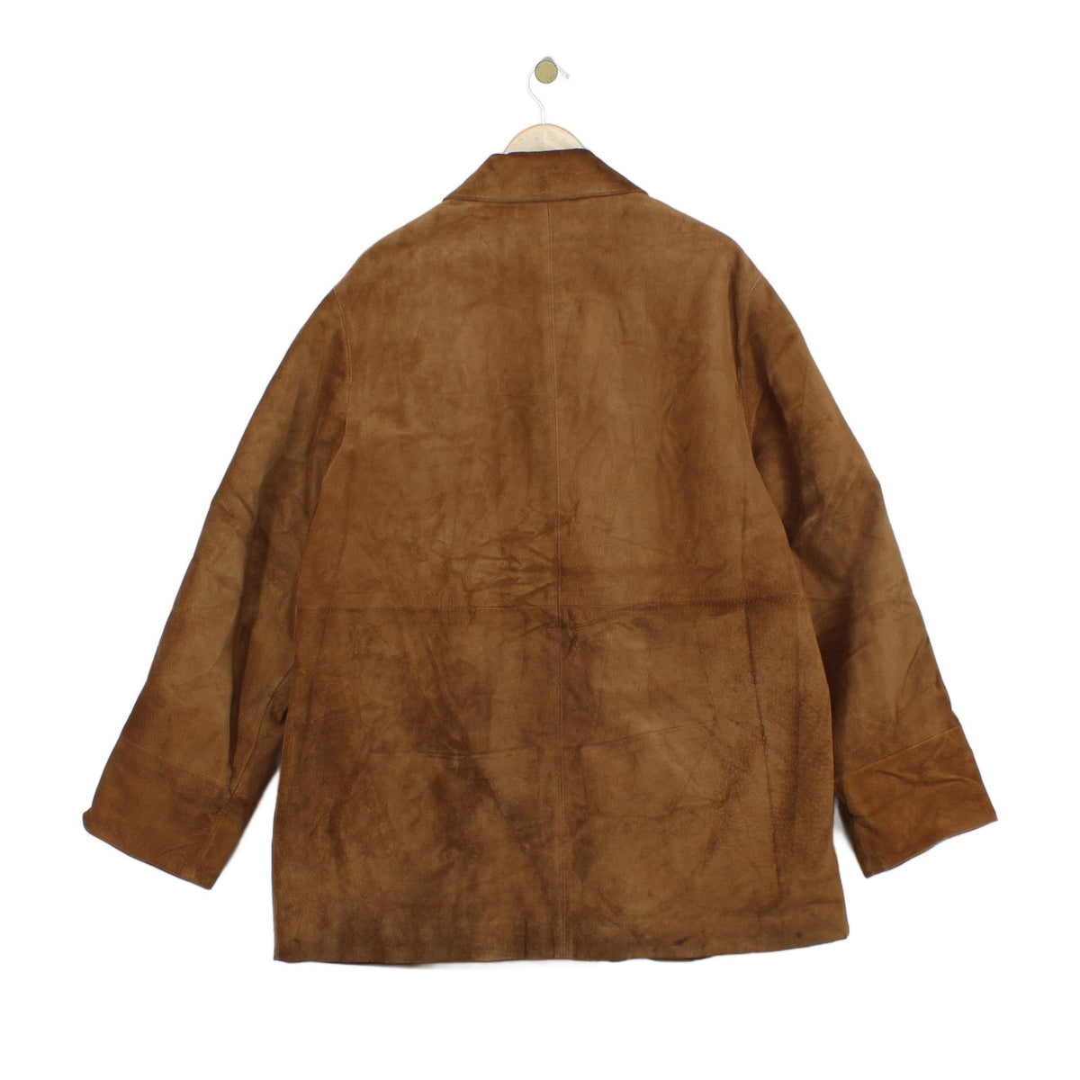 Womens Leather Jacket Oversized Fit Button