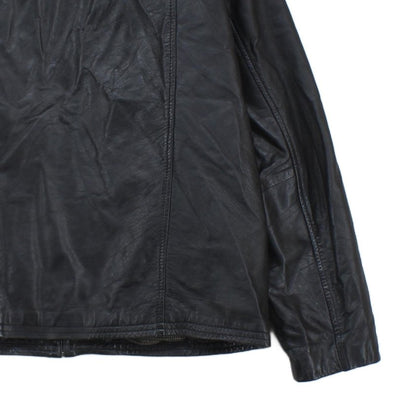 Mens Leather Jacket Full Zip Lined