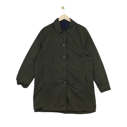 Mens Overcoat Button Up Reversible