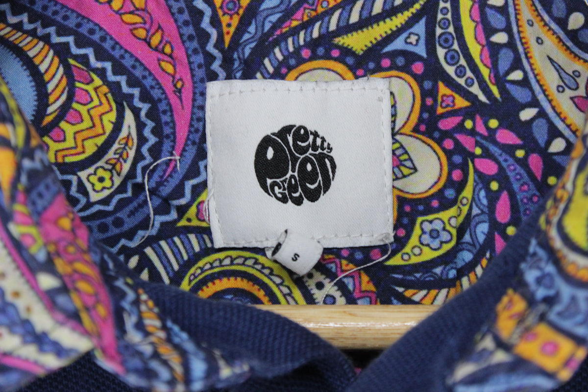 Mens Paisley Polo Shirt Short Sleeve