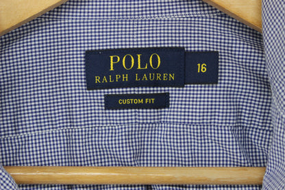 Mens Check Shirt Custom Fit Button Down Long Sleeve