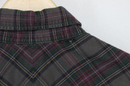 Mens Check Shirt Long Sleeve Button Up