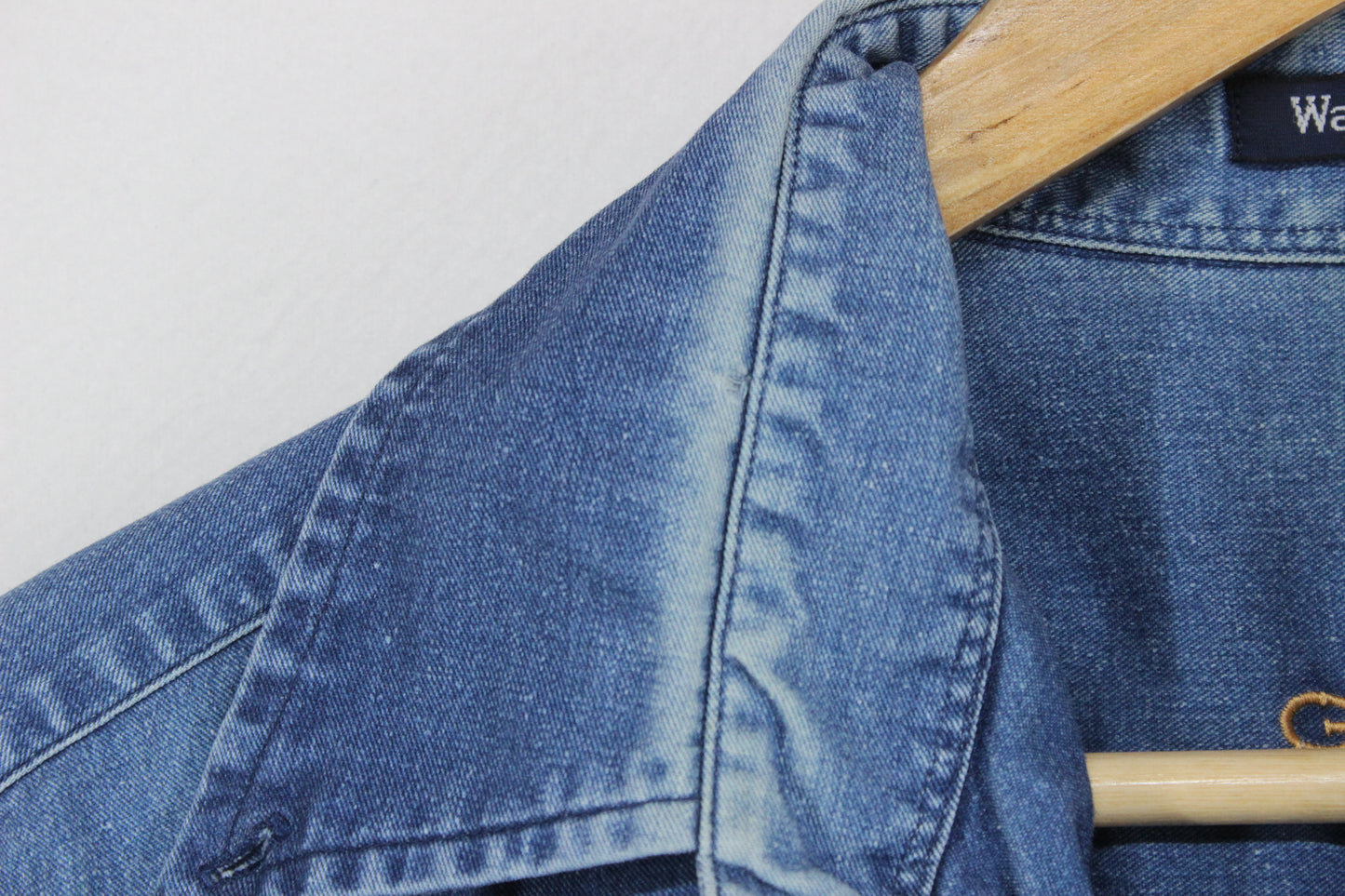 Mens Denim Shirt Long Sleeve Button Up