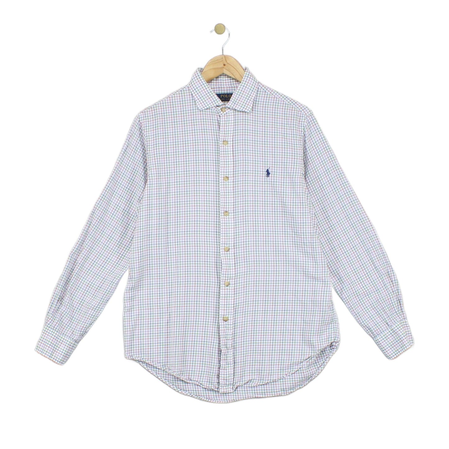 Mens Check Shirt Button Down Classic