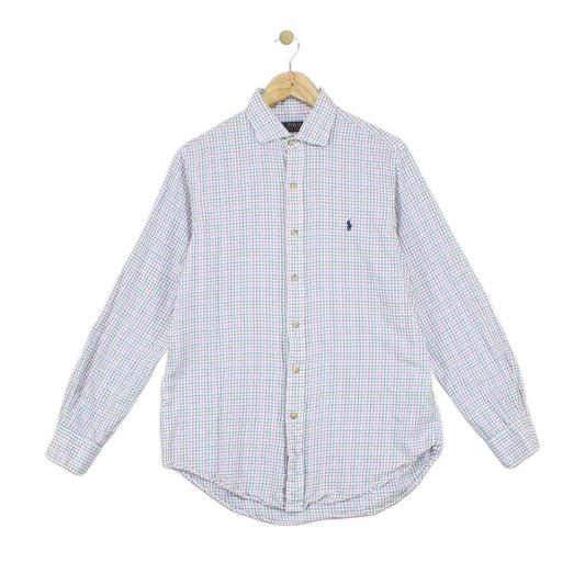 Mens Check Shirt Button Down Classic