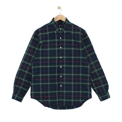 Mens Plaid Shirt Classic Fit Long Sleeve