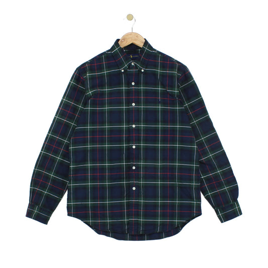 Mens Plaid Shirt Classic Fit Long Sleeve