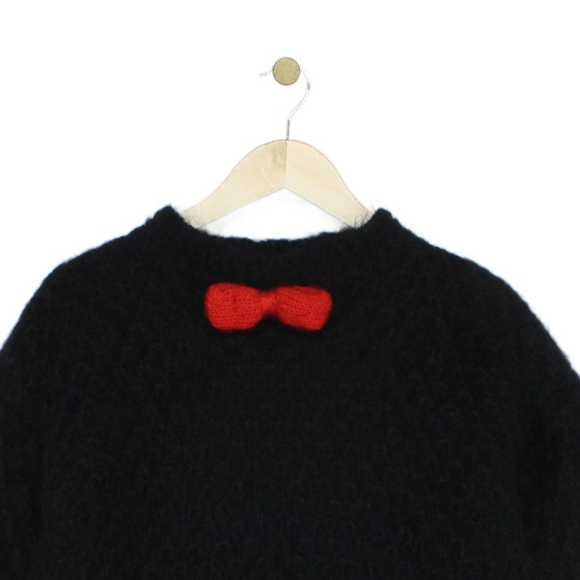 Womens Jumper Bowtie Alpaca Wool