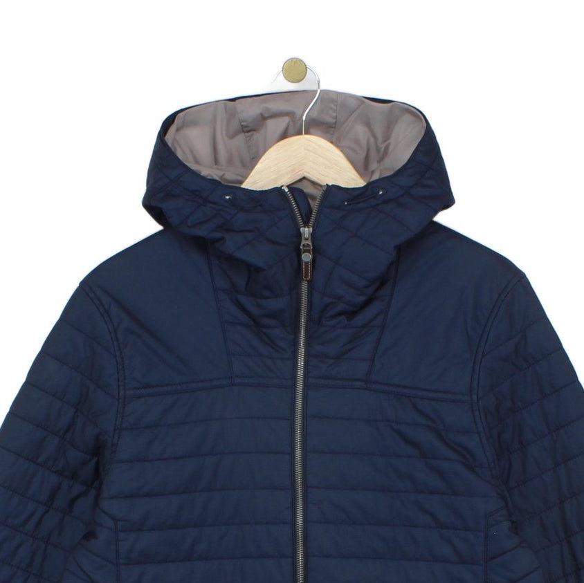Mens Quilted Jacket Hooded Full Zip