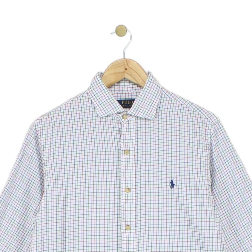 Mens Check Shirt Button Down Classic