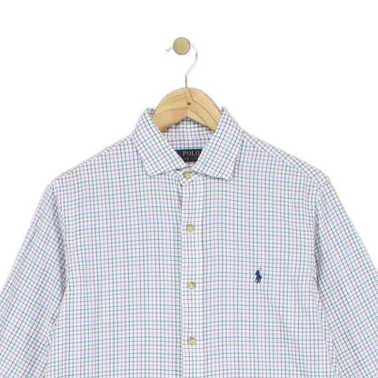 Mens Check Shirt Button Down Classic