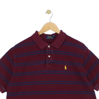 Mens Striped Polo Shirt Short Sleeve Classic
