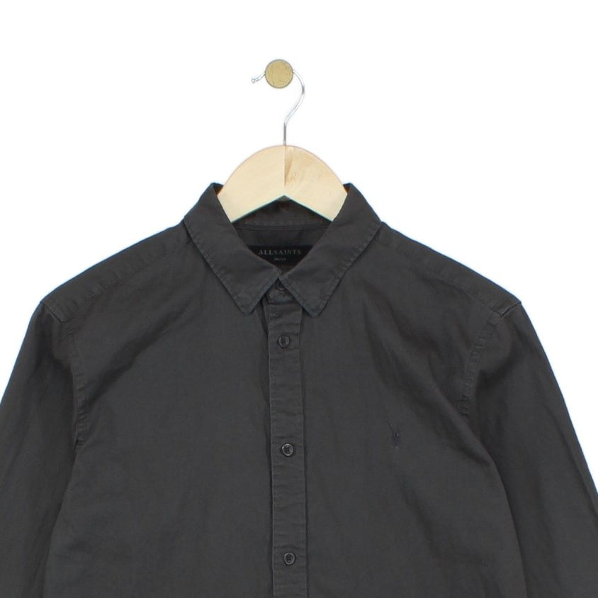 Mens Shirt Button Up Long Sleeve Modern