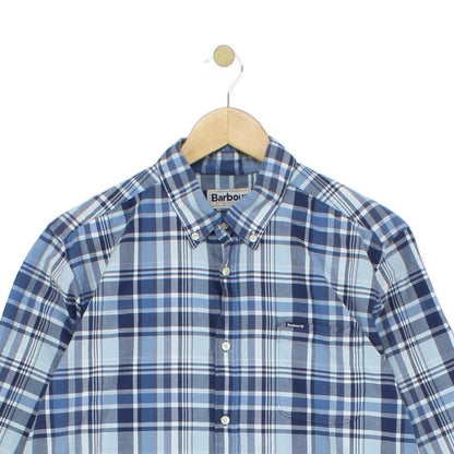 Mens Plaid Shirt Tailored Fit Long Sleeve